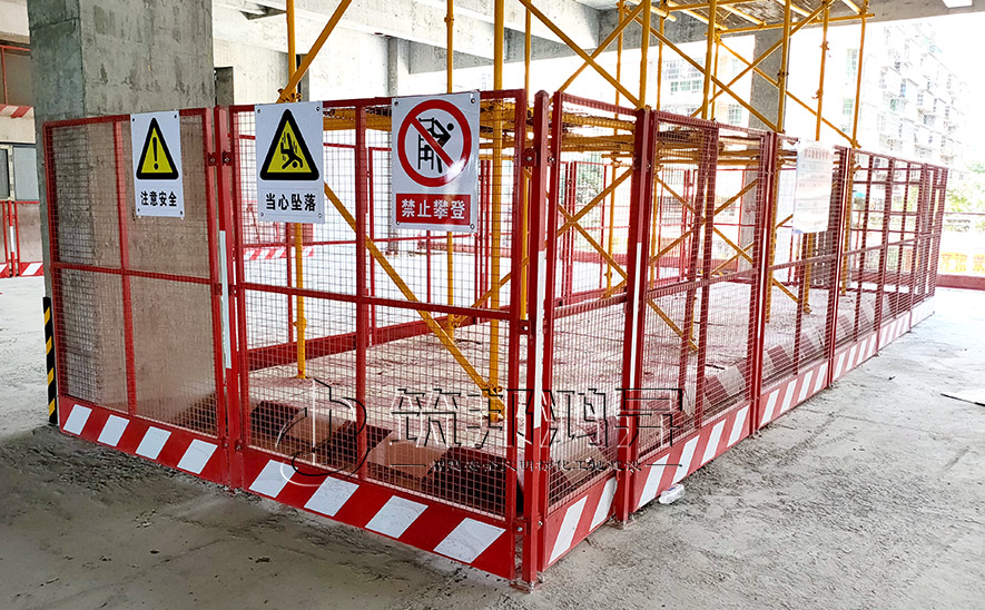 建筑工地塔吊護欄，塔吊基礎護欄